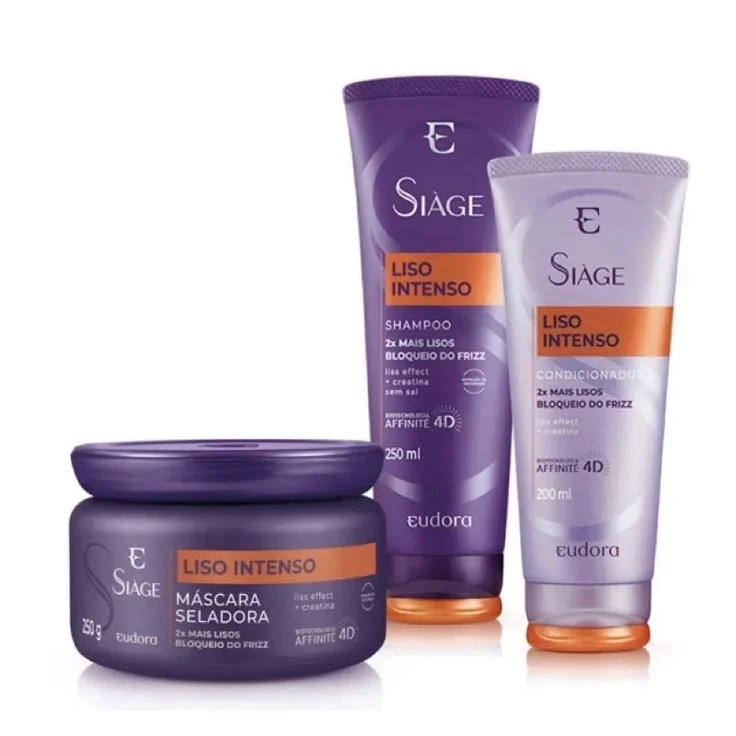 Kit Siàge Liso Intenso — Shampoo + Condicionador + Máscara